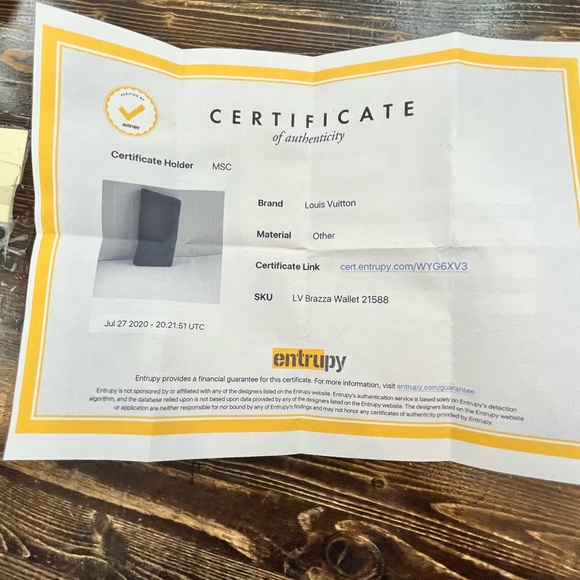 EUC Louis Vuitton Brazza Wallet w/ COA - Picture 8 of 14